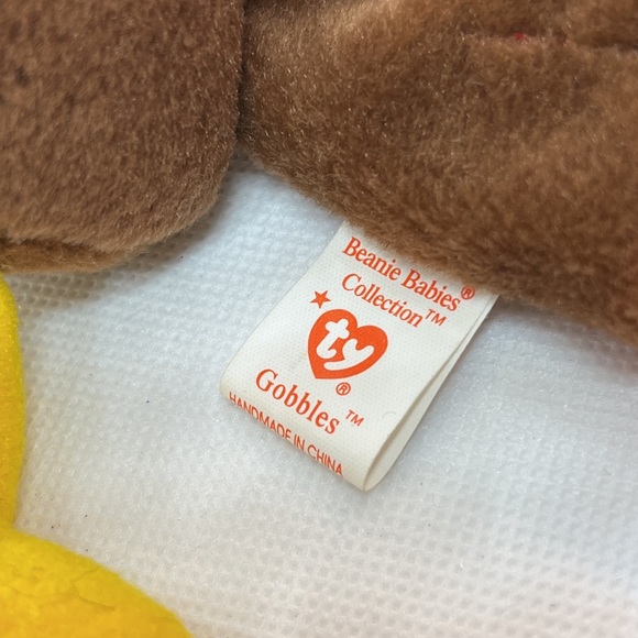 “Gobbles” Beanie Baby Turkey — RARE WITH 8 ERRORS & PVC PELLETS - Picture 12 of 14